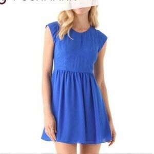 Rebecca Taylor Vibrant Blue Mini Dress